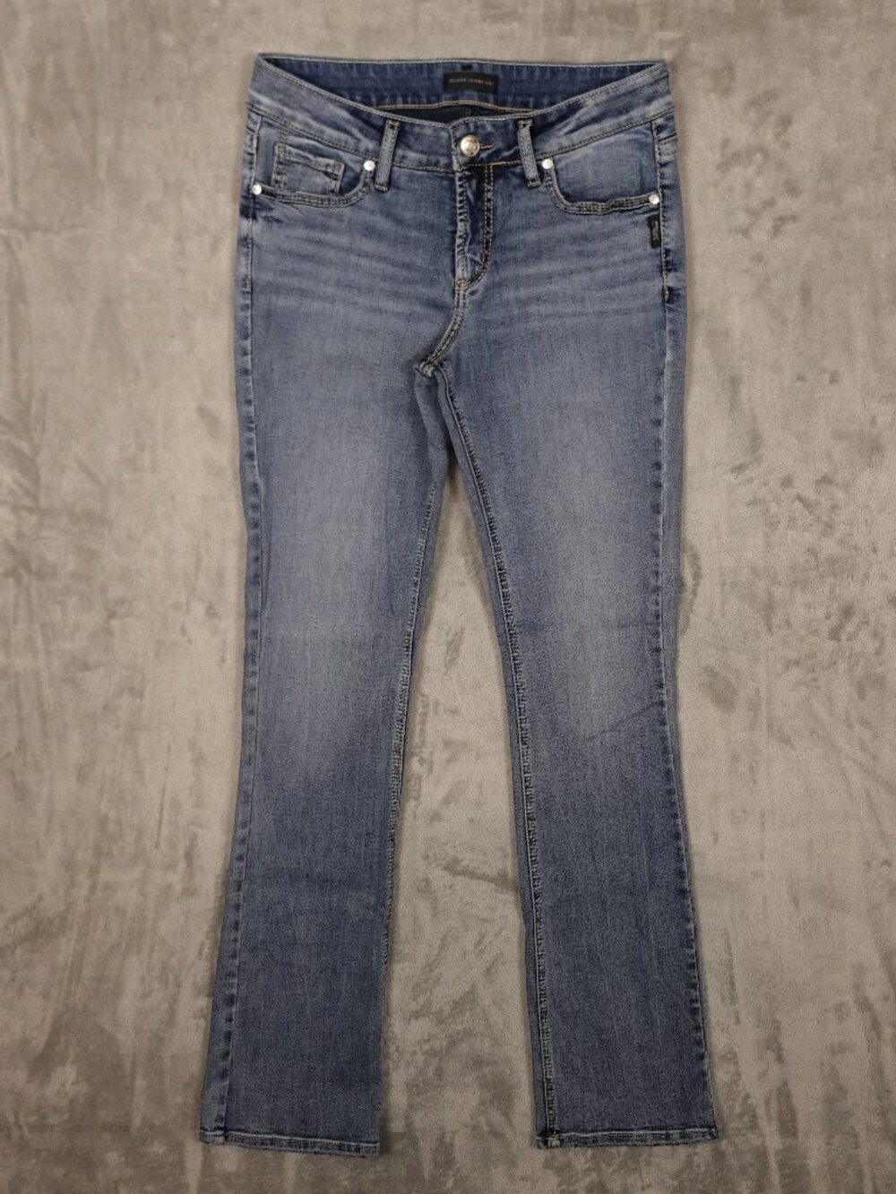 Silver Jeans Elyse Slim Boot Jeans Women’s 27x35 Light Wash‎ Stretch Denim
